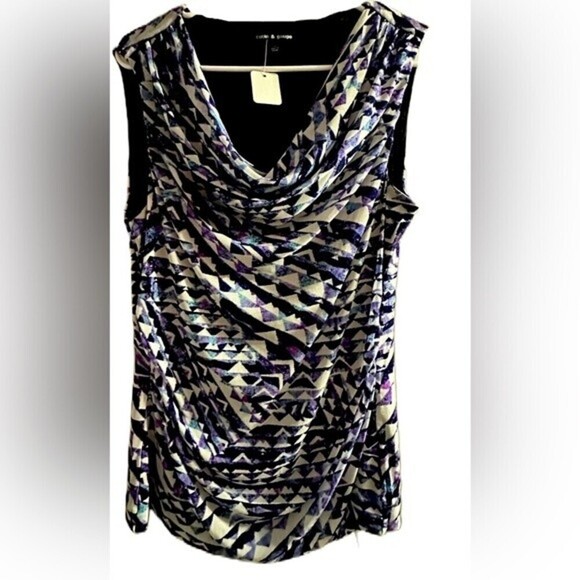 Cable & Gauge Geometric Sleeveless Top Size XL - Picture 1 of 3